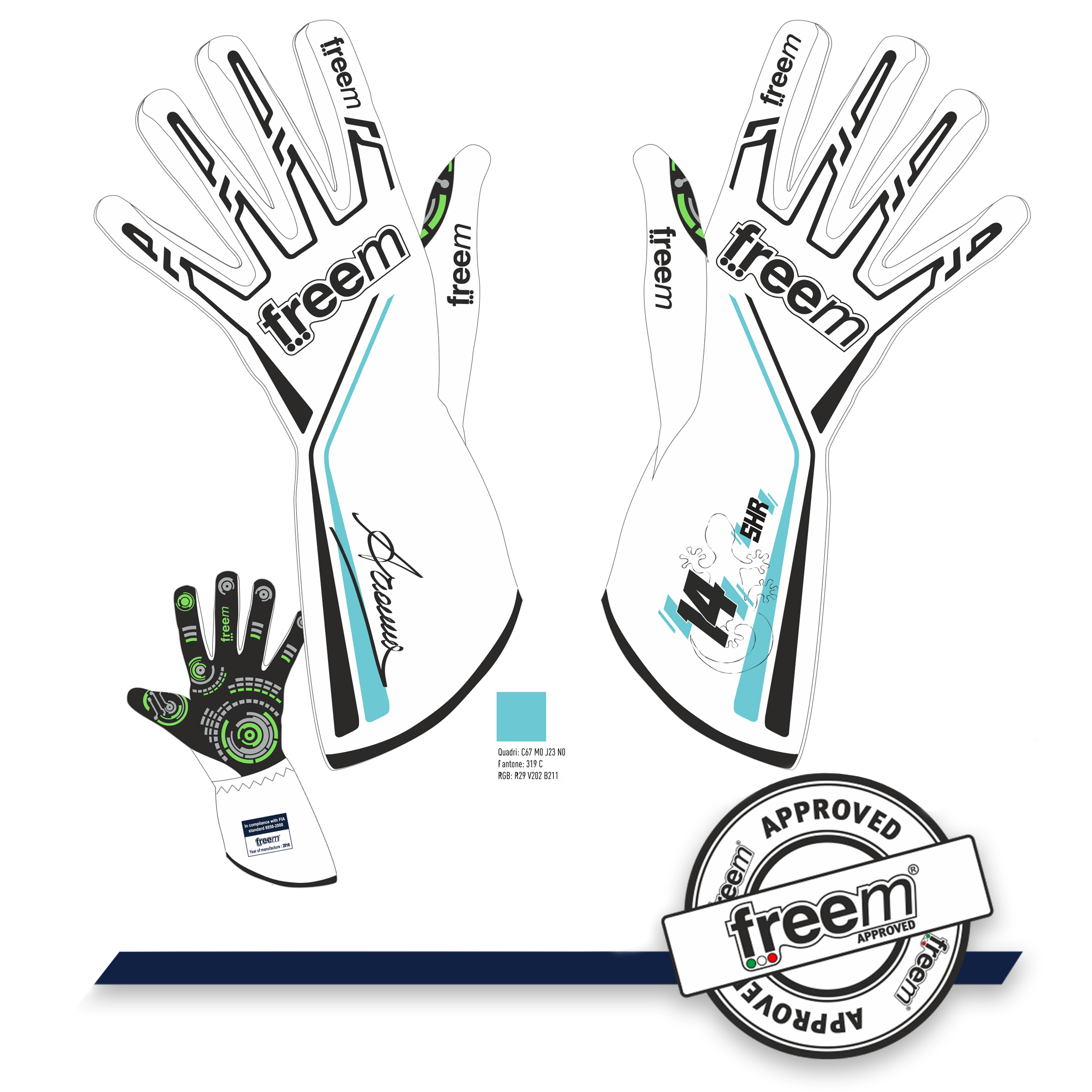 CODICE racing gloves SpeedHouse Arianna Casoli Ary NASCAR 14 54