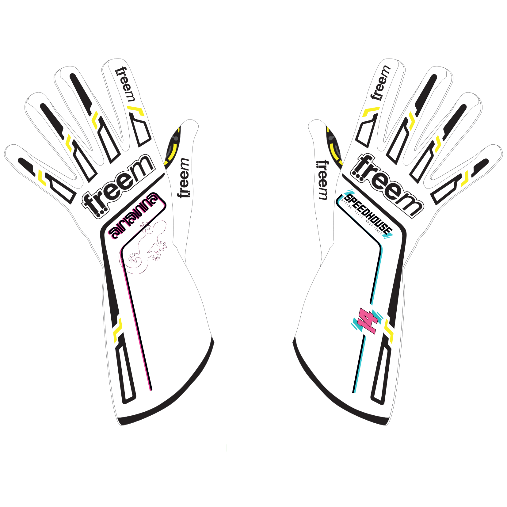 gloves guanti arianna casoli 2024 euronascar speedhouse freem